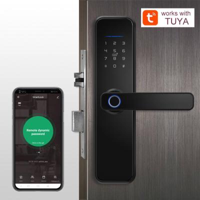 China Office Huiyou wifi Tuya fingerprint IC card key X5 password Alexa enable smart door lock for sale