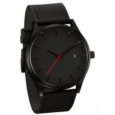 China Auto Date OEM ODM 6013 Hot sale 2Pcs Men's Fashion Watch leather Quartz Watch With A Bracelet Set for sale