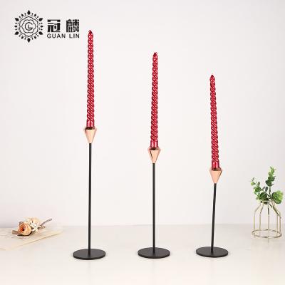 China Reusable Wedding Decorative Candlesticks Table Nordic Modern Iron Gold Candlestick Holder for sale