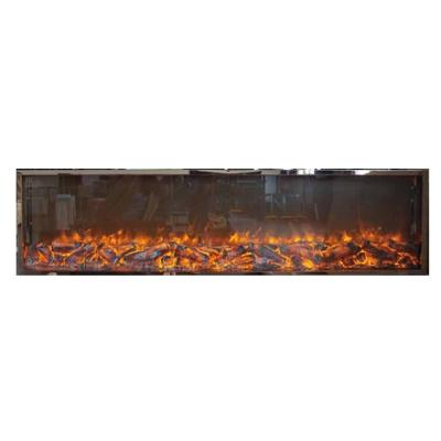 China Decorative Mirror Stainless Steel Frame Customized  Electric Fireplace for sale