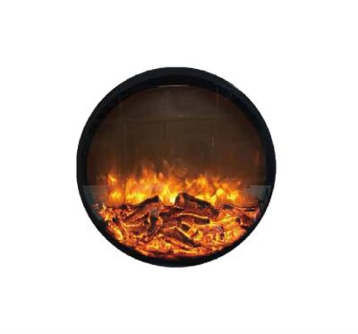 China Customized Size Round Shape Square Shape Electric Fireplace  Decorative for sale