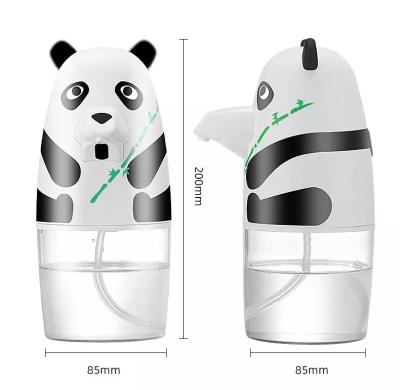 China 2022 New USB Cartoon Touchless Automatic Rechargeable Chinese Panda Desktop Foam Funny Hand Soap Dispenser For Kids for sale