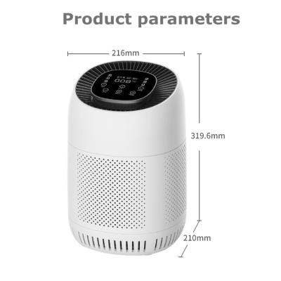 China New China 2021 CE Rohs LCD Use Home Smart Low Noise PM 2.5 Household Room Desktop Air Purifier With HEPA Filter for sale