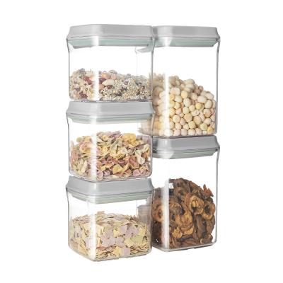 China Freshness Keeping AnKou Kitchen Storage Airtight Food Container Sets With Lid 5 Packs-- Plastic Airtight Food Storage Container Set for sale