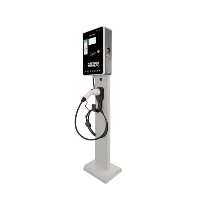 China Kazoku KC-018 New Energy Vertical Column Mounted High Quality Vehicle 7Kw AC Charging Pile for sale