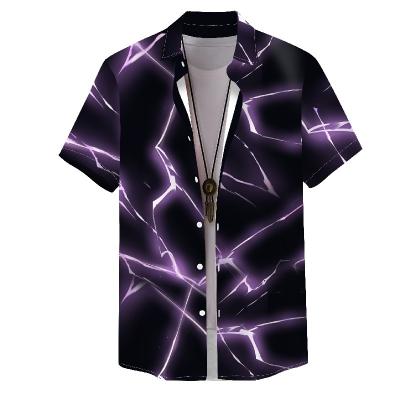 China Breathable Customize High Quality Summer Beach Casual Hawaiian Men's Top 3d Dress Shirt Lapel Printing Mens Shirts for sale