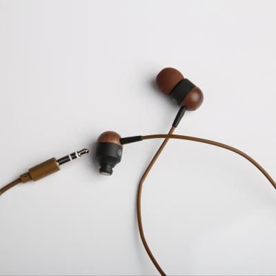 China Music Streaming Cheapest High Quality Mucis Stereo Wooden Earphones For Mobile Phone for sale