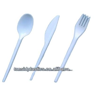 China White Or Clear Color Cheap Disposable Plastic Cutlery Lightweight Disposable PS Material for sale