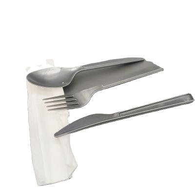 China Disposable Disposable Plastic Cutlery And Dinnerware Sets Travel Utensils Spoon Fork And Knife for sale