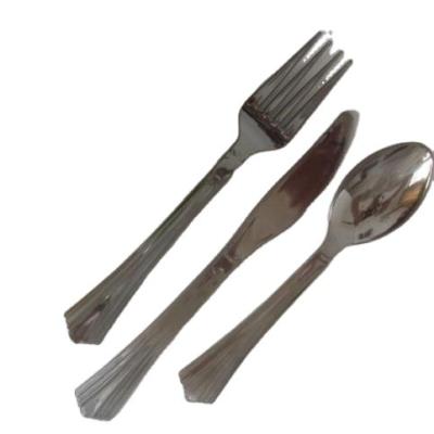 China Disposable Silver/Stainless Steel PS Cutlery for sale