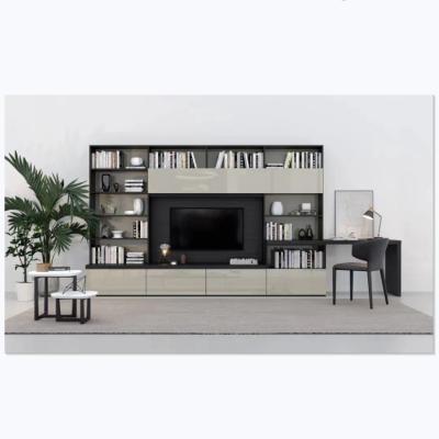 China New Arrival (Height) Modern Design Wooden Living Room Furniture TV Cabinet / TV Adjustable Stand With Wall Unit for sale