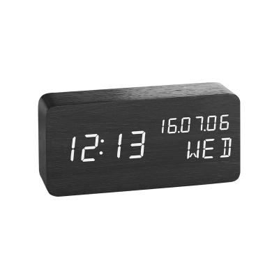 China Class factory direct electric alarm clock digital wooden clock for sale for sale