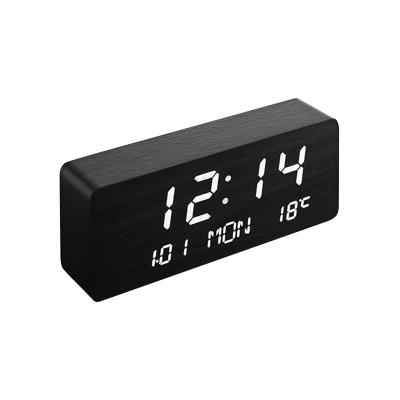 China Calendars Wholesale Price Digital Wooden Calendar Clock With Working Day Alarms Setting Available for sale