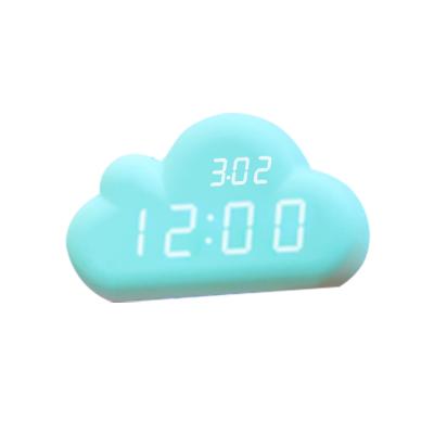 China Calendars Home Decor Cloud Shape Cute Digital Alarm Clock For Kids Desk Clock for sale