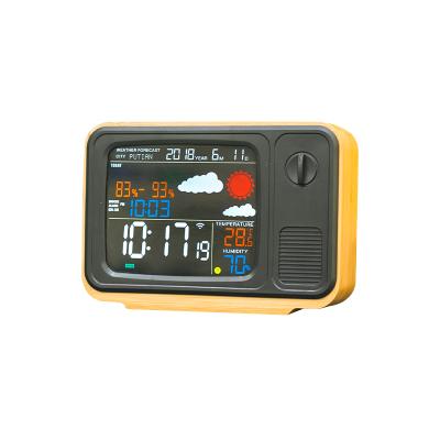 China Modern Calendars New Design Desktop Digital LCD Wifi Weather Forecast Alarm Clock With Calendar For Home for sale