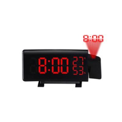 China Multi-Function Calendars Wall Projection Time Digital Back Light Alarm Clock with Temperature and Humidity Radio Clock for Home Decor Hotel for sale