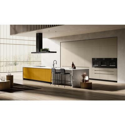 China Modern Contrast Color Craftsman Kitchen Cabinets High Gloss Lacquer Modern Wall Cabinet for sale