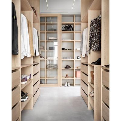 China (Size)Adjustable Wooden Walk In Wardrobe Closets Melamine Wardrobe Dressing Cabinet Design for sale