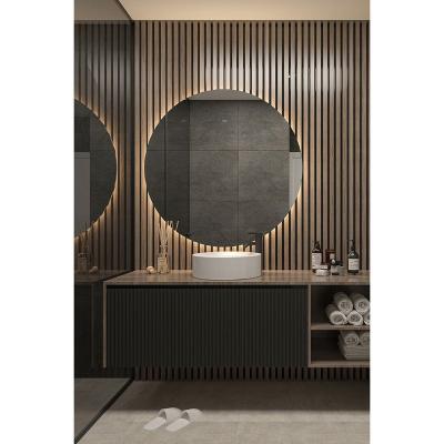 China Minimalistic Modern Craftsman Custom Wall Mounted Fluted Bathroom Vanity Combined Bathroom Laundry Design 2023 for sale