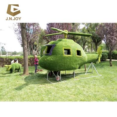 China JN-CC-GS20 Helicopter Grass Eco-friendly Artificial Topiary Sculpture for sale