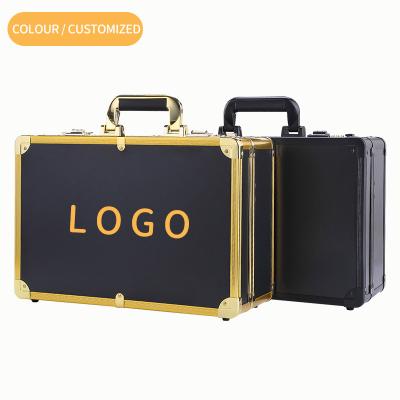 China Customized multi-functional medium size hairdresser portable aluminum tool box instrument and equipment display box hardware storage box for sale