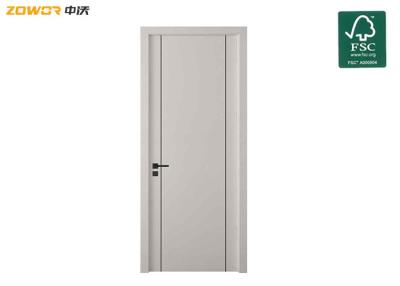 China PU Paint Hotel Bedroom Solid Core Flush Type Oak Wood Door for sale