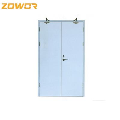 China Ul Standard Commercial Emergency Exit Fire Safety Door Steel Metal Fire Escape Door for sale