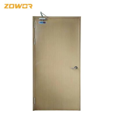 China 90 Mins 55mm Leaf Double Swing Open Hospital Fire Doors for sale