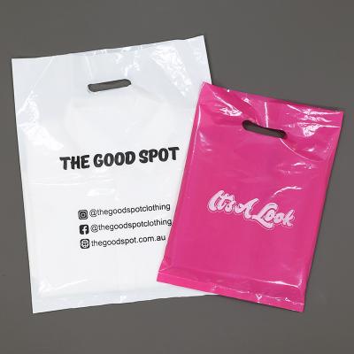 China Custom PE LDPE Plastic Clothing Store Store Recyclable With Logo Printed T Shirt Shopping Bags for sale