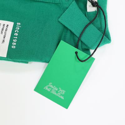 China Wholesale Low Moq Cheap Price OEM Recyled Printing Hang Tags For Garment / T Shirt for sale