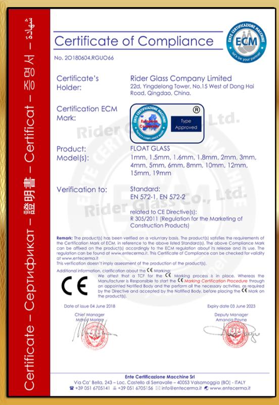 CE - Rider Glass Company Limited