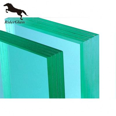 China 6.38mm6.76mm8.38mm12.38mm Modern Verde Vidrio Laminado for sale