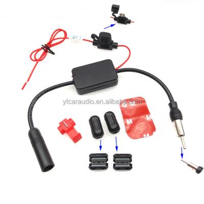 China PVC Copper 1Set Car Auto Antenna Arial Radio AM/FM Radio Signal Booster Amplifier for sale