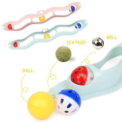 China Yitari Amazon Sustainable Product Sucker Funny Cat Game Intelligence Toy Track Ball For Cats for sale