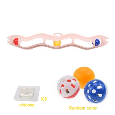 China Viable Massage Sucker Plastic Intelligence Toy Sucker Funny Cat Game Toy Catnip Balls Track Ball For Cats for sale