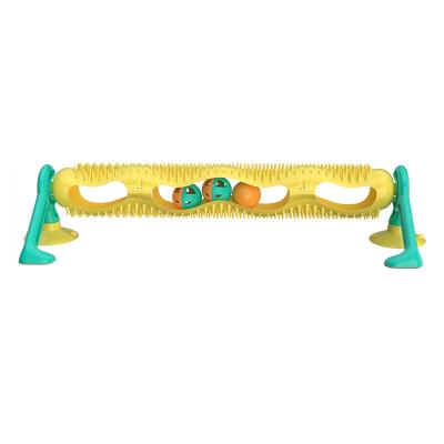 China Cat Toy Yellow Track Puzzle Interactive Toy Play Cat Rub Fur Viable Pet Toys for sale