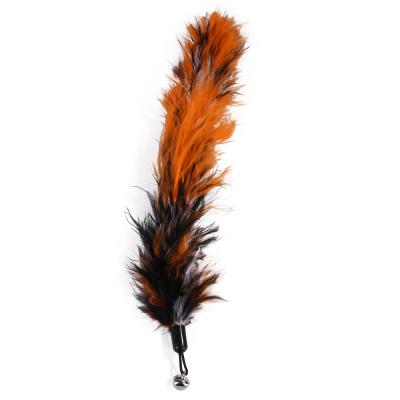 China Viable Pet Cat Toy with Feather Retractable Replacement Riddle Magic Wand Head Toy for Kitten Cat for sale