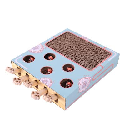 China Viable Hamster Cat Scratch Board Interactive Corrugated Cat Multifunctional Funny Wooden Toys Toys Pet Products for sale