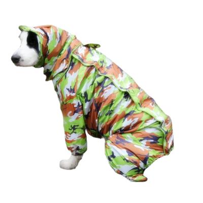 China Viable Dog Raincoat Hooded Medium Large Dog Raincoat Quadruped Raincoat for sale