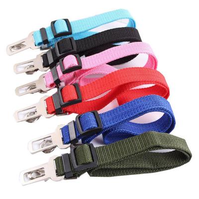 China Dog Cat Car Safety Belt Pet Vehicle Seat Belt Stocked Leash For Dogs Travel Traction Collar Harness Dog Lead Clip Pet Product for sale