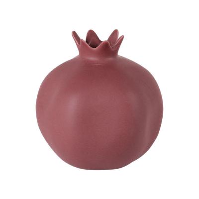 China Morandi High Temperature Color Chinese Style (1300 Degree) Burning Ceramic Pomegranate Ornaments Home Decoration for sale