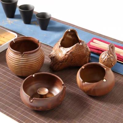 China Chinese Style High Quality High Burning Temperatures (1300 Degrees) Archaize Vintage Wooden Ashtray for sale