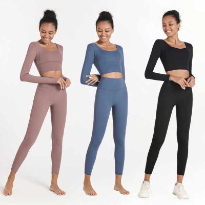 China QUICK DRY Women's Long Sleeve Sports Suit Autumn Two Piece Suit for sale