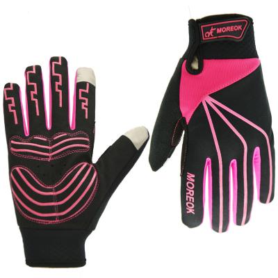 China Autumn Winter Mountain Fleece Full Finger Gloves Touch Screen Silicone Cycling Gloves for sale