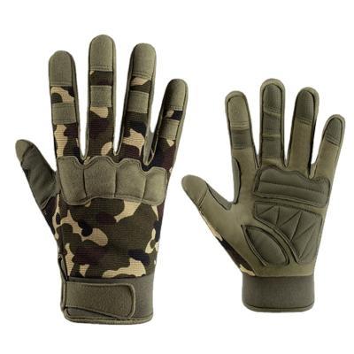 China Custom Full Finger Motorcycle Full Finger Anti Vibration Tactical Gloves for sale