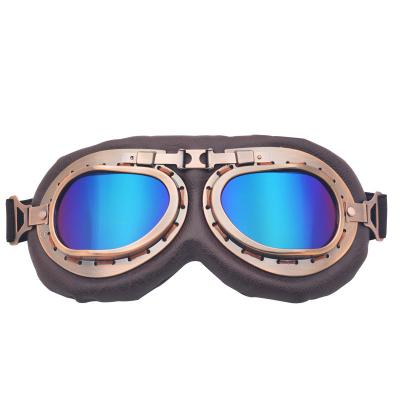 China Sports Outdoor Gloves New Style Harley Goggles Motorcycle Glasses Bronze Off Road Goggles Kart Goggles Outdoor Racing Glasses for sale