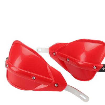 China Red Brush Bar Universal Aluminum ABS Motorcycle Hand Guard Alloy+ABS Plastic Hand Guard Protector For Dirt Pit Bike for sale