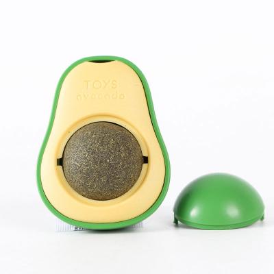 China New Viable 360 ​​Rotation Molar Tooth Cleaner Toy Avocado Cat Mint Ball Funny for sale