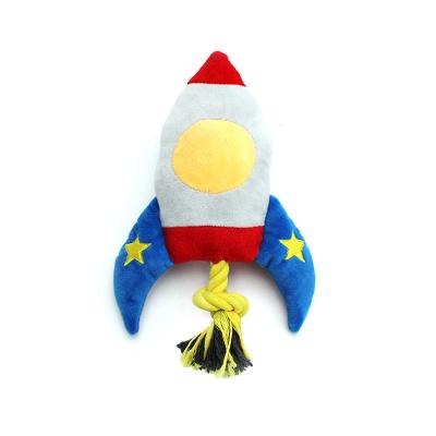 China Viable Dog Toy Molars Bite Resistant Knot Rocket Creative Noise Throwing A Fun High God for sale