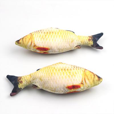 China Soft Fish Cat Toy Viable Pet Stuffed Animal 3D Fish Catnip Dancing Beat Simulation Interactive Fish Toy For Cat for sale